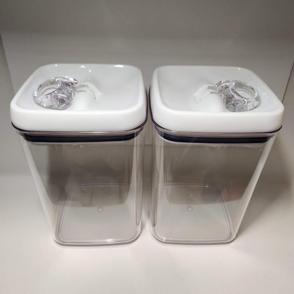 NEW Set of 2 Pantry Kitchen Food Storage with Lids Canister Storage Organization - Picture 4 of 11